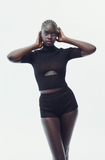 Triangle Cut-out Cropped Top