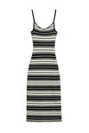 Long Striped Slip Dress